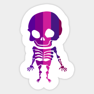 Ultra violet skeleton Sticker
